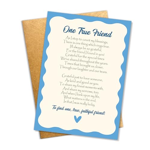 One True Friend Greeting Card - Meaningful Friendship Thank You Card