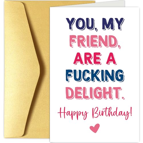 Funny Birthday Card for Best Friend - Hilarious Card for Men & Women