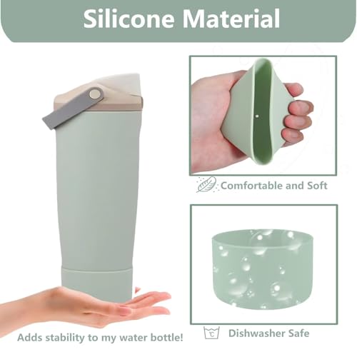 2PCS Silicone Boots for Owala 30oz & 40oz FreeSip Sway Bottles & Tumblers, Protective Anti-Slip Bottom Cover Sleeve for Freesip Sway Tumbler and Bottle Accessories