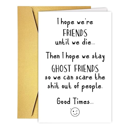 Funny Birthday Card for Best Friend - Hilarious Blank Friendship Greeting Card