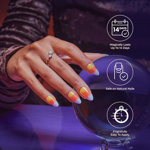 KISS Voguish Fantasy Halloween Press-On Nails - Mystery Purple Medium Oval
