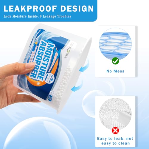 OOOFLOWER 3-Pack Moisture Absorber Buckets - Odorless Humidity Control