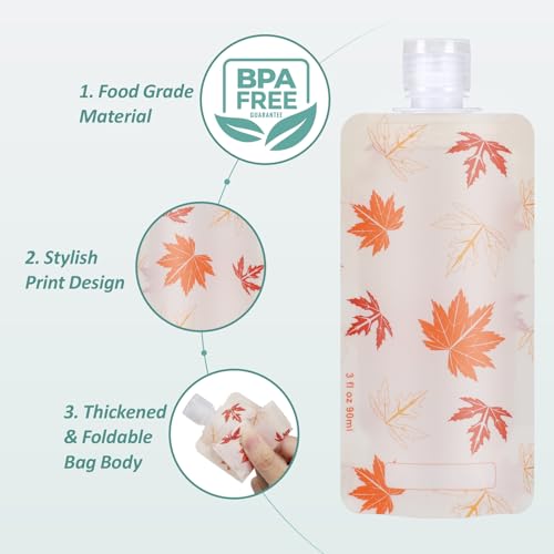 PACKISM 11-Pack Leak-Proof Travel Pouches, 3oz Refillable Toiletry Containers