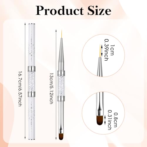 Dual Ended Builder Gel Nail Brush and Art Design Tool by Shimmeroo