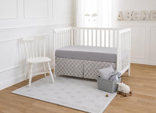 Cotton Fitted Crib Sheet 52x28" Ash Gray - 1 Pack