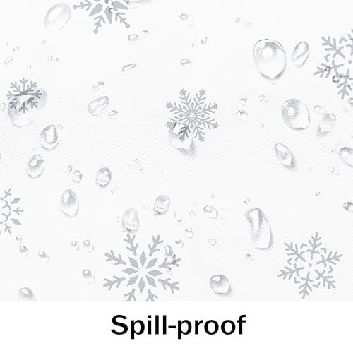 Christmas 03 Oval Tablecloth 60 x 120 Inches Waterproof Holiday Decor