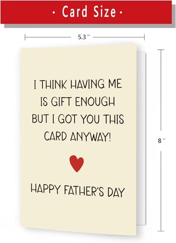 Funny Father's Day Card - Humorous Gift for Dad & Grandpa