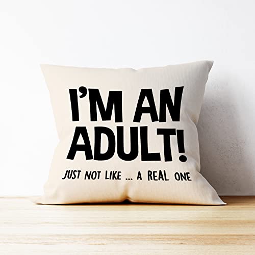 18th Birthday Pillow Cover 18x18 - Fun Decor for Girls Room
