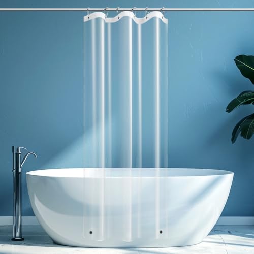 Ga-Geetopia 36" x 72" Narrow Shower Curtain Liner, Clear PEVA Lightweight