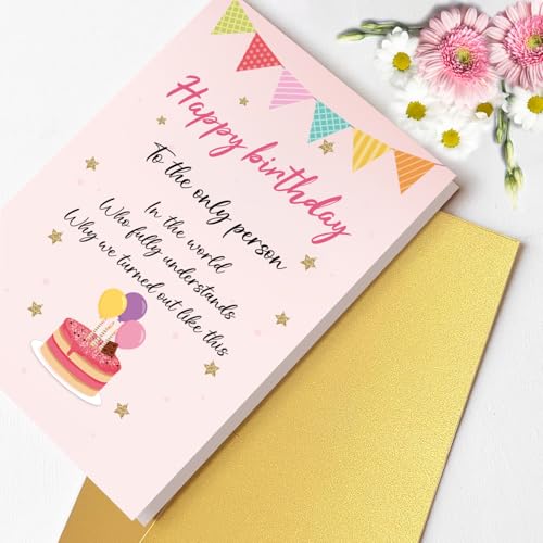 Funny Birthday Card for Sister and Best Friend, Humorous Greeting Gift