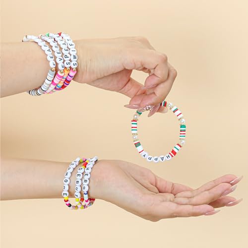 Lejenfo 300pcs Letter Q Beads 4x7mm Flat Round Acrylic Alphabet Beads Bulk