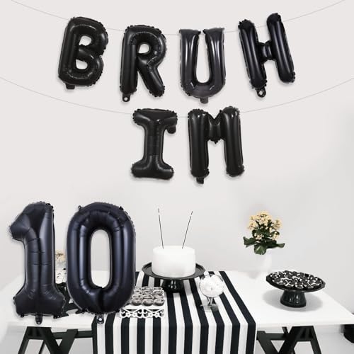 Bruh IM 10 Birthday Balloon Banner – Funny Party Decor