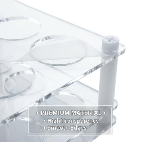 BOXIN 12-Slot Acrylic Roller Bottle Holder for 10ml Essential Oil Rollers