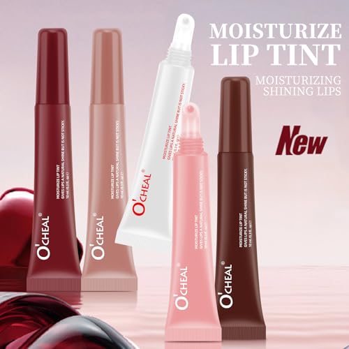 O'CHEAL Glossy Lip Tint & Moisturizing Lip Stain - Light Brown