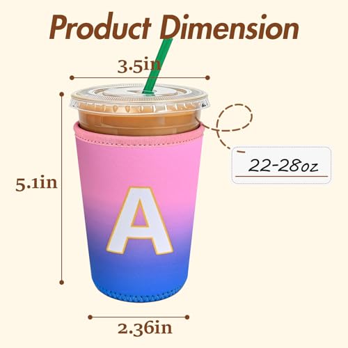 Neoprene Iced Coffee & Soda Cup Sleeve - Reusable Insulator
