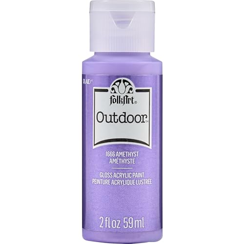 FolkArt Outdoor Acrylic Paint - 2 oz Metallic Amethyst