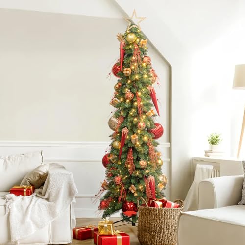 Red Christmas Tree Picks Set of 20 Glittered Twigs for Holiday Decor