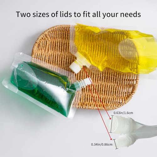 BPA-Free Reusable Plastic Flasks - Leak-Proof Juice Bags (Pack of 16)