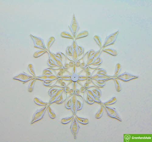 Greenhandshake Christmas Quilling Card 3D Collection Snowflake Handmade Greeting Card for All Occasions