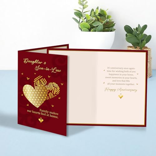 Daughter and Son-in-Law Anniversary Card - Heartfelt Wedding Gift