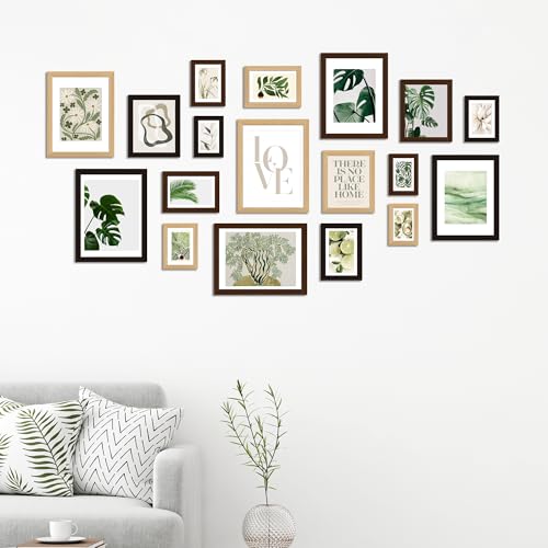 Hongkee 6x9 Picture Frame, Natural Oak Wood with Tempered Glass Front