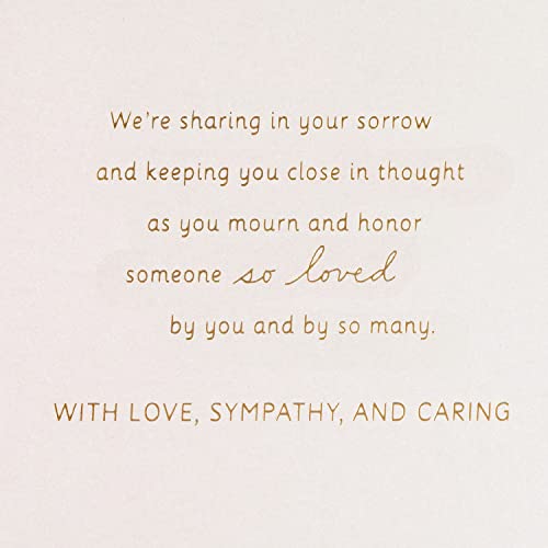 Hallmark Sympathy Card Holding You In Our Hearts 5 x 7.2 inches – Heartfelt Condolence Note