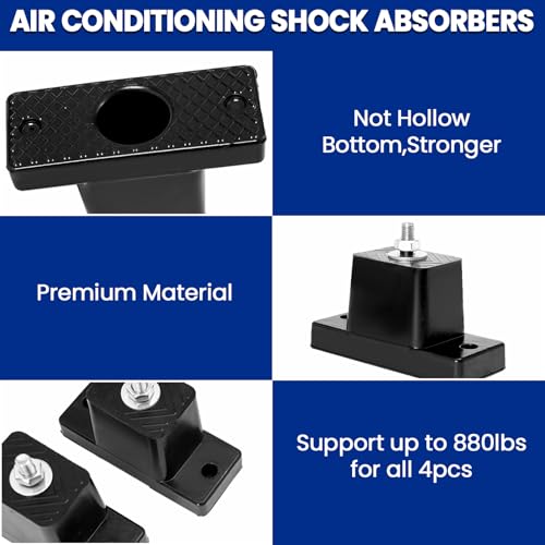 4 Pack Mini Split Pads - Anti Vibration Rubber Isolators for AC Units