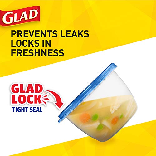Glad GladWare Medium Rectangle Food Storage Containers, 24 oz, 30 Count