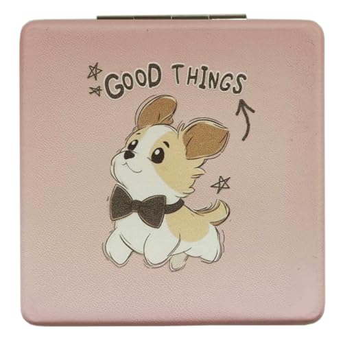 GOGUDIZ Compact Pocket Makeup Mirror - 1X/2X Magnifying Travel Mirror