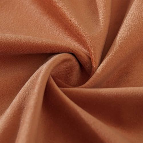 Burnt Orange Velvet Pillow Covers Set of 2 - 14x14 Inch