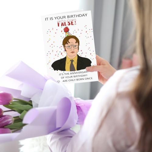 Mmuue Funny Birthday Card Gifts for Women & Men - mu50 Office Humor Greeting Card with Red Envelope