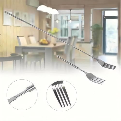 Retractable Stainless Steel Fork - Extendable to 25.2 Inches