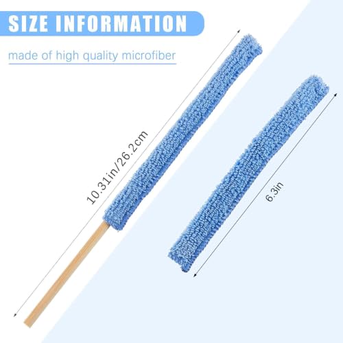 Honeydak 6 Pcs Microfiber Detail Duster Sticks - Mini Crevice Cleaning Tools