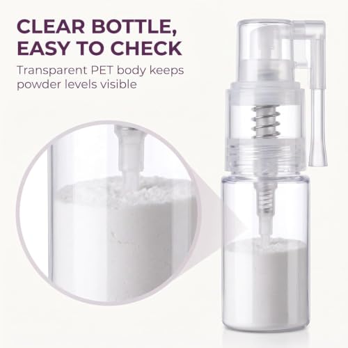 Transparent Powder Spray Bottle 14ml Refillable Hair Fiber Applicator