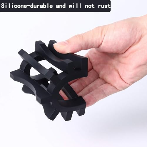 Topsky 2-Pack Silicone Soap Dish - Non-Slip Self-Draining Soap Saver (Black)
