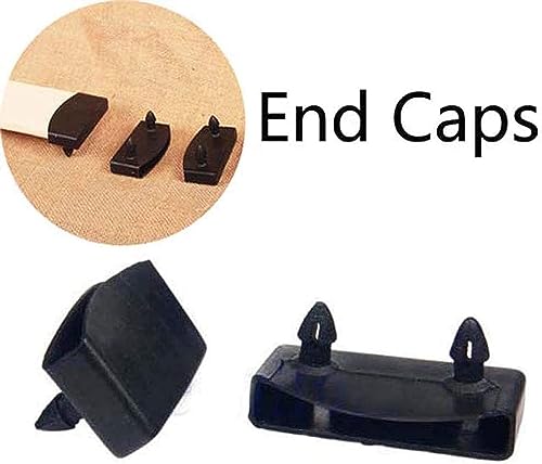 XIAONAN 24pcs Black Bed Slat Cover Caps - 12 Centre & 12 End Holders