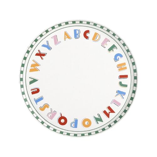 Colorful Alphabet Dessert Plates - 8 Pack, 8.5 Inch | Perfect for Classroom & School Events