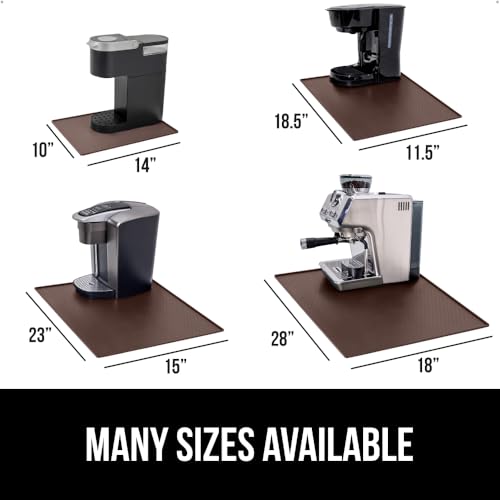 Gorilla Grip Silicone Coffee Mat 18x28 Brown - Waterproof, Heat-Resistant Bar Accessory