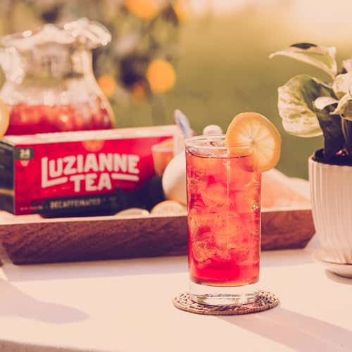 Luzianne Decaffeinated Iced Tea Bags, Unflavored - 24 Count (Pack of 6)
