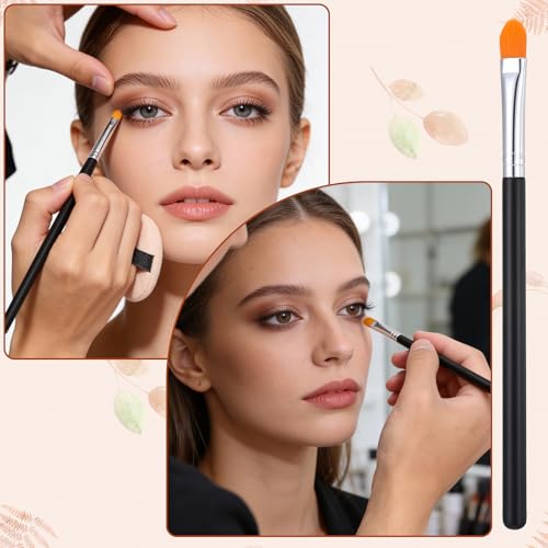 6Pcs Flat Round Eyeshadow Primer & Concealer Brush Set
