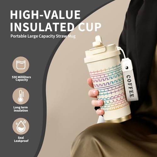 White Insulated Coffee Mug with Hidden Message - 18 oz Gift for Coworkers & Friends