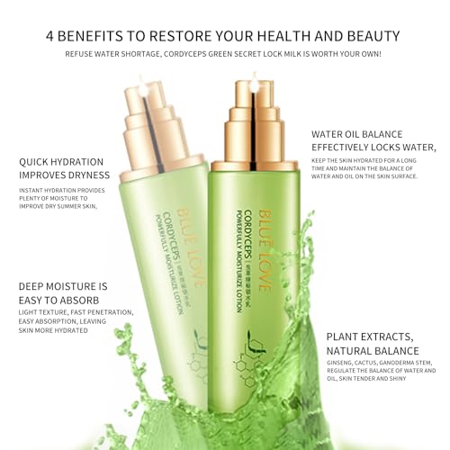 BLUE LOVE Cordyceps Hydrating Facial Lotion - Deep Moisturizing Daily Skincare