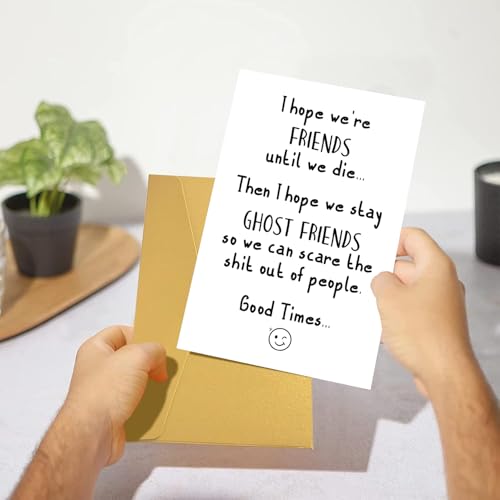 Funny Birthday Card for Best Friend - Hilarious Blank Friendship Greeting Card