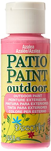 DecoArt Patio Paint 2oz Azalea Acrylic Paint - Weatherproof Outdoor Finish