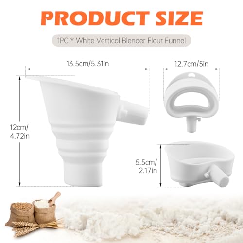 Flour Funnel for KitchenAid Mixer 5Qt - Spill-Free Attachment