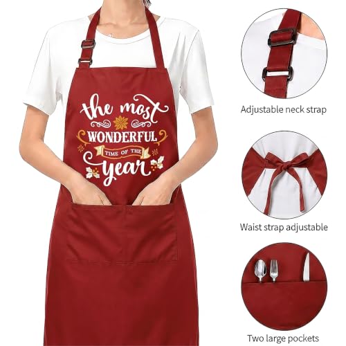 Christmas Apron for Women & Men - The Most Wonderful Time of The Year Print
