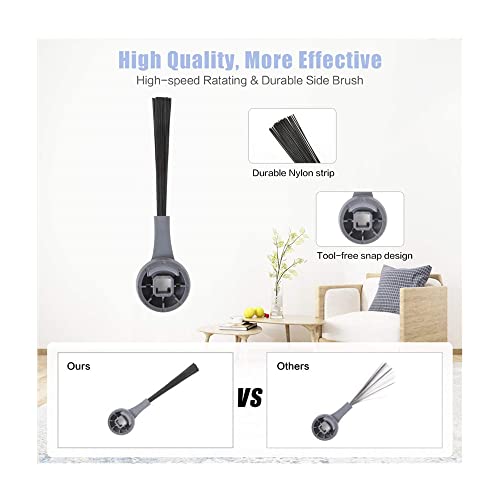 RLECS Side Brush Set for Shark ION Robot Vacuum (4pcs) - Efficient Cleaning Accessories