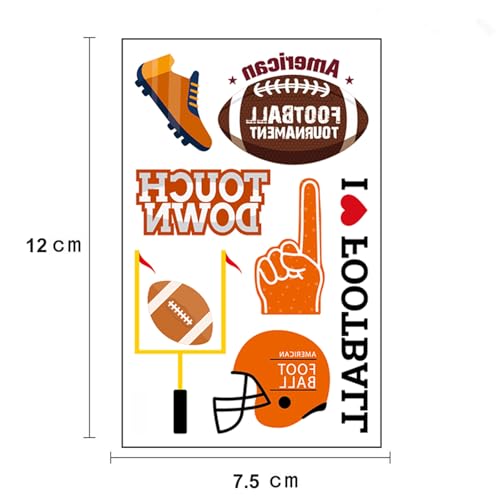 Felico Football Temporary Tattoos for Kids and Adults - 60 Pcs Waterproof Party Favors
