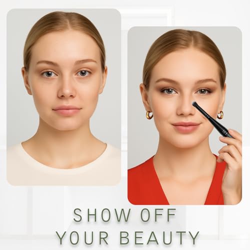 Complexion Duo Brush Dual-Ended Makeup Brush for Foundation and Concealer