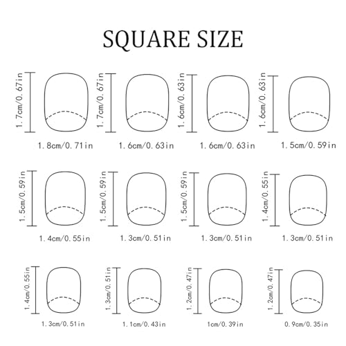 LYLYNB Patriotic American Flag Press on Nails Red White Blue Fake Nails